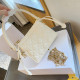 White Casual Street Solid Color Draw String Metal Accessories Trim Chains Bags