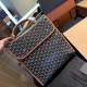 Brown Casual Street Letters Patchwork Contrast Bags