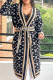 Black Street Letters Patchwork Strap Design Cardigan Collar Outerwear