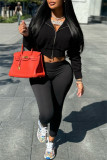 Red Casual Solid Color Zipper Hooded Outerwear