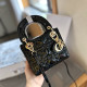Black Casual Daily Solid Color Metal Accessories Trim Texture Bags