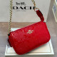 Red Casual Street Letters Patchwork Chains Embossed Bags