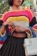 Colour Casual Colorblock Hollow Out Patchwork O Neck Tops