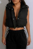 Apricot Casual Solid Color Zipper Mandarin Collar Outerwear