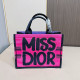 Rose Purple Casual Street Letters Embroidered Contrast Bags