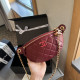Red Casual Daily Letters Metal Accessories Trim Zipper Texture Bags