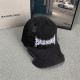 Black Casual Street Letters Embroidered Irregular Hat