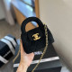 Black Casual Street Letters Metal Accessories Trim Chains Texture Bags