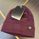 Burgundy Casual Street Letters Patchwork Weave Hat