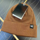 Brown Casual Street Letters Patchwork Weave Hat