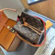 Brown Casual Street Letters Draw String Patchwork Contrast Bags