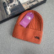 Orange Casual Street Letters Embroidered Weave Hat