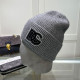 Grey Casual Street Letters Patchwork Weave Contrast Hat