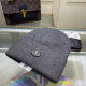 Grey Casual Street Letters Patchwork Weave Hat