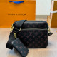 Black Red Casual Street Letters Patchwork Zipper Contrast Bags