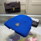 Blue Casual Street Letters Patchwork Weave Hat