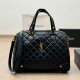 Black Casual Street Letters Metal Accessories Trim Zipper Texture Bags