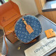 The cowboy blue Street Daily Letters Patchwork Zipper Adjustable Bags