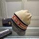 Khaki Casual Daily Letters Weave Contrast Hat