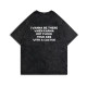 Black I WANNA BE THERE WHEN KARMA DRY FUCKS YOUR ASS WITH A CACTUS PRINTING WASHED T-SHIRT
