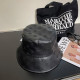 Black Casual Street Letters Embroidered Patchwork Hat