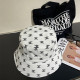 White Casual Street Letters Embroidered Patchwork Hat