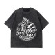 Black GOOD MOMS SAY BAD WORDS PRINTING WASHED T-SHIRT