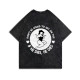 Black DON'T BE AFRAID TO GET ON TOP IF HE DIES, HE DIES PRINTING WASHED T-SHIRT