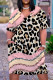 Pink Apricot Casual Leopard Print Basic V Neck Short Sleeve Plus Size Dresses