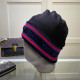 Black Letters Weave Contrast Hat