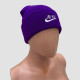 Purple Daily Letters Embroidered Patchwork Hat