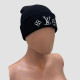 Black Daily Letters Patchwork Hat