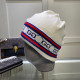 White Letters Weave Contrast Hat