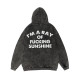 Black I'M A RAY OF FUCKING SUNSHINE PRINTING WASHED HOODIE