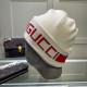 White Red Casual Daily Letters Weave Contrast Hat