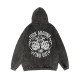 Black FUCK AROUND AND FIND OUT PRINTING WASHED HOODIE