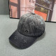 Black Casual Street Letters Embroidered Distressed Contrast Hat