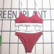 Red Sportswear Letters Patchwork Swimwears