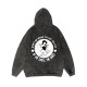 Black DON'T BE AFRAID TO GET ON TOP IF HE DIES, HE DIES PRINTING WASHED HOODIE
