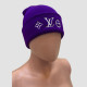 Purple Daily Letters Patchwork Hat
