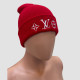 Red Daily Letters Patchwork Hat