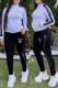 White Casual Print Patchwork Zipper Collar Long Sleeve Two Pieces