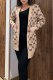 Khaki Casual Patchwork Cardigan Outerwear