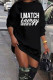 Black Casual Letters Patchwork O Neck Straight Dresses