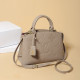 Khaki Street Letters Patchwork Zipper Bags