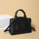 Black Street Letters Patchwork Zipper Bags
