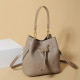 Khaki Street Letters Patchwork Bags