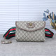 Khaki Street Letters Patchwork Zipper Bags