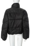 Pink Casual Solid Color Patchwork Zipper Contrast Zipper Collar Outerwear