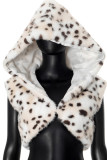 Leopard Print Sexy Leopard Print Patchwork Hooded Tops